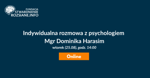 Indywidualna rozmowa z psychologiem online, mgr Dominika Harasim (25.08.2026, godz. 14:00)
