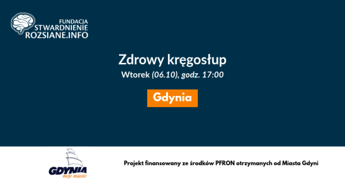 Zdrowy kręgosłup - zajęcia w Gdyni dla osób z chorobami neurologicznymi, prowadzi Paulina Czech (06.10.2026, godz. 17:00)