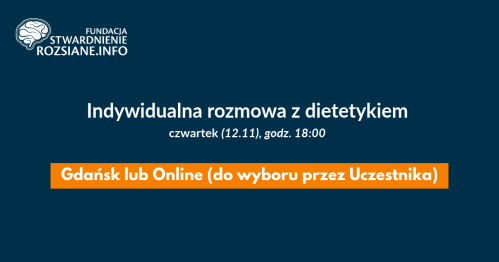Indywidualna rozmowa z dietetykiem (Gdańsk LUB online, 12.11.2026, godz. 18:00)